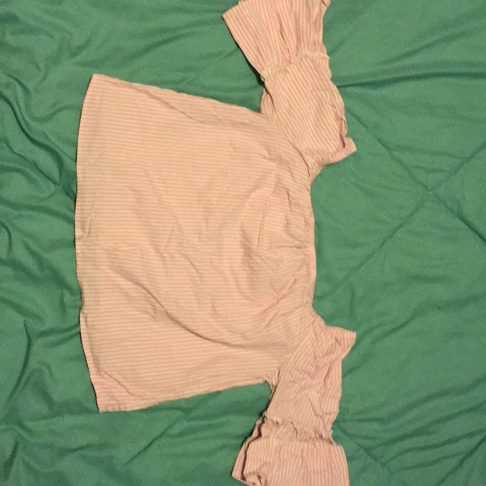Pink off shoulder shirt